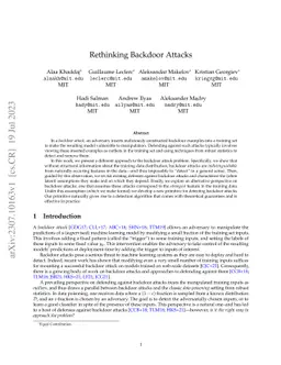 Rethinking Backdoor Attacks