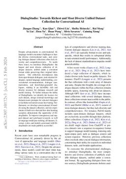 DialogStudio: Towards Richest and Most Diverse Unified Dataset
  Collection for Conversational AI