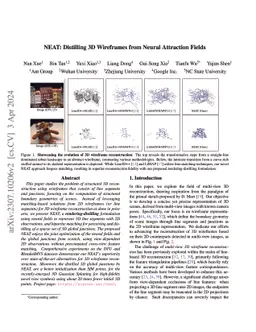NEAT: Distilling 3D Wireframes from Neural Attraction Fields
