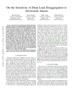 On the Sensitivity of Deep Load Disaggregation to Adversarial Attacks