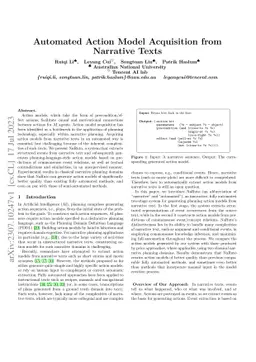 Automated Action Model Acquisition from Narrative Texts