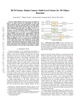 RCM-Fusion: Radar-Camera Multi-Level Fusion for 3D Object Detection