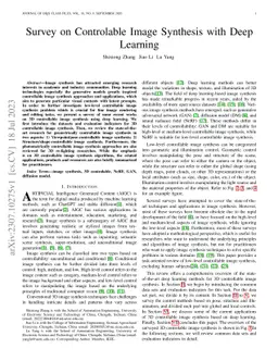 Survey on Controlable Image Synthesis with Deep Learning