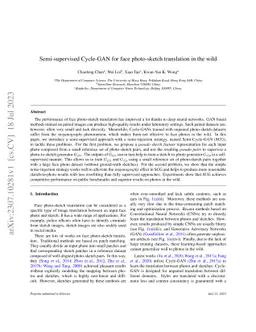 Semi-supervised Cycle-GAN for face photo-sketch translation in the wild