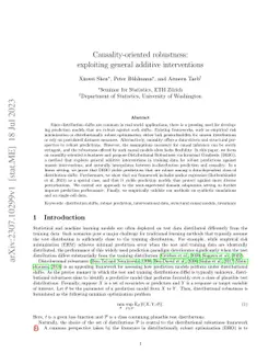 Causality-oriented robustness: exploiting general noise interventions