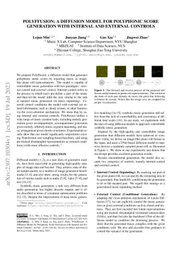 Polyffusion: A Diffusion Model for Polyphonic Score Generation with
  Internal and External Controls