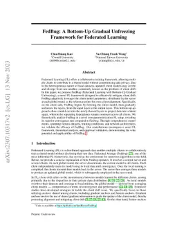 FedBug: A Bottom-Up Gradual Unfreezing Framework for Federated Learning