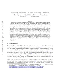 Improving Multimodal Datasets with Image Captioning