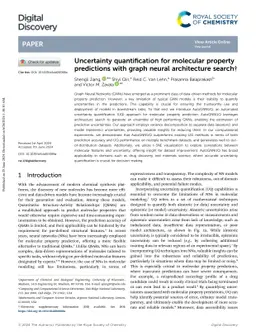 Uncertainty Quantification for Molecular Property Predictions with Graph
  Neural Architecture Search