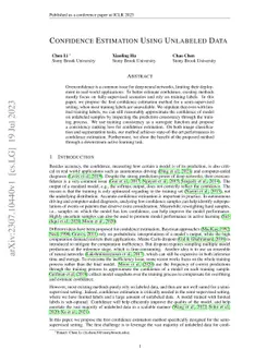 Confidence Estimation Using Unlabeled Data
