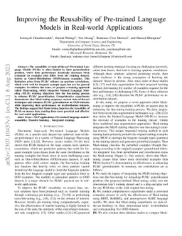 Improving the Reusability of Pre-trained Language Models in Real-world
  Applications