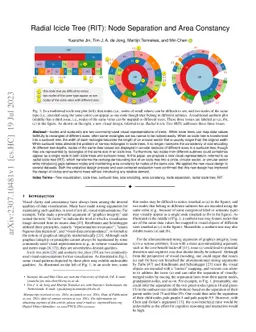 Radial Icicle Tree (RIT): Node Separation and Area Constancy