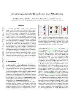 Interactive Segmentation for Diverse Gesture Types Without Context