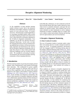 Deceptive Alignment Monitoring
