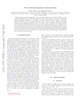 Post-variational quantum neural networks