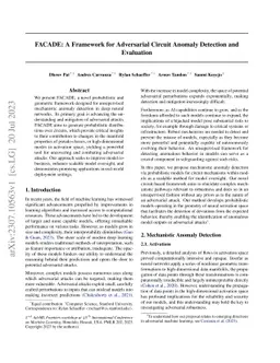 FACADE: A Framework for Adversarial Circuit Anomaly Detection and
  Evaluation