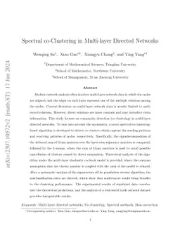 Spectral co-Clustering in Multi-layer Directed Networks