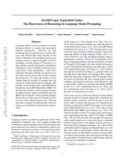 Invalid Logic, Equivalent Gains: The Bizarreness of Reasoning in
  Language Model Prompting