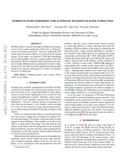Hybrid Feature Embedding For Automatic Building Outline Extraction