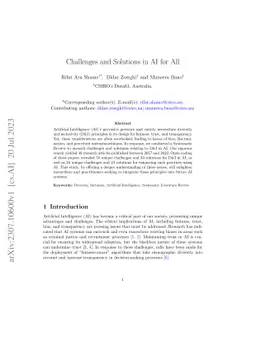 Challenges and Solutions in AI for All