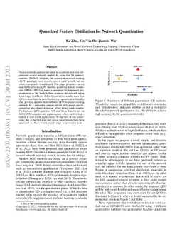 Quantized Feature Distillation for Network Quantization