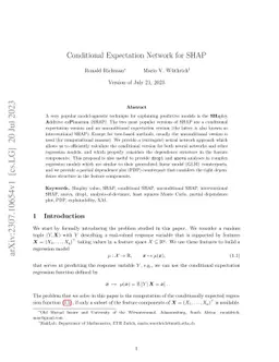 Conditional expectation network for SHAP