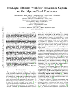 ProvLight: Efficient Workflow Provenance Capture on the Edge-to-Cloud
  Continuum