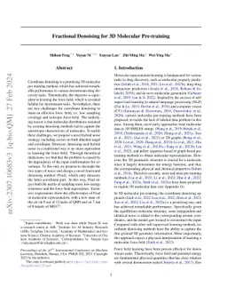 Fractional Denoising for 3D Molecular Pre-training
