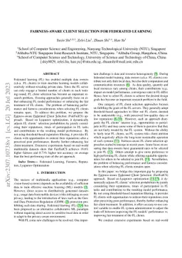 Fairness-Aware Client Selection for Federated Learning