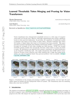 Learned Thresholds Token Merging and Pruning for Vision Transformers