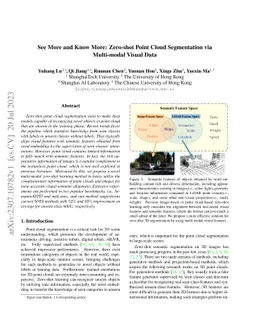 See More and Know More: Zero-shot Point Cloud Segmentation via
  Multi-modal Visual Data