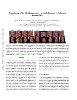 HyperReenact: One-Shot Reenactment via Jointly Learning to Refine and
  Retarget Faces