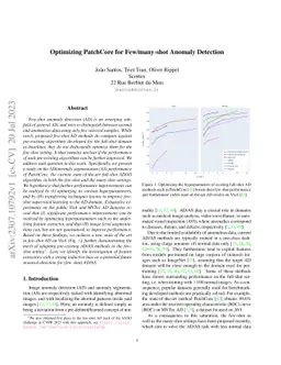Optimizing PatchCore for Few/many-shot Anomaly Detection