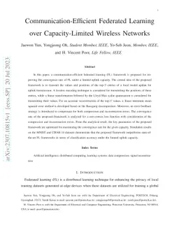 Communication-Efficient Federated Learning over Capacity-Limited
  Wireless Networks
