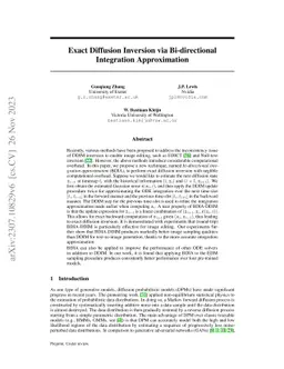 Exact Diffusion Inversion via Bi-directional Integration Approximation