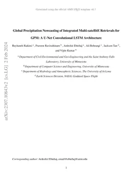 Global Precipitation Nowcasting of Integrated Multi-satellitE Retrievals
  for GPM: A U-Net Convolutional LSTM Architecture