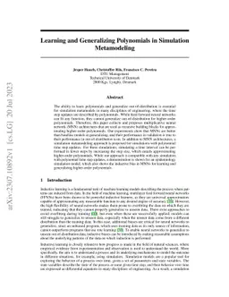 Learning and Generalizing Polynomials in Simulation Metamodeling