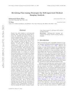 Revisiting Fine-Tuning Strategies for Self-supervised Medical Imaging
  Analysis