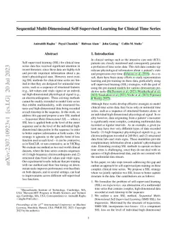 Sequential Multi-Dimensional Self-Supervised Learning for Clinical Time
  Series