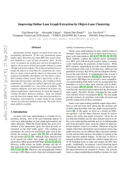 Improving Online Lane Graph Extraction by Object-Lane Clustering