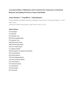 Assessing the Effects of Illuminance and Correlated Color Temperature on
  Emotional Responses and Lighting Preferences Using Virtual Reality