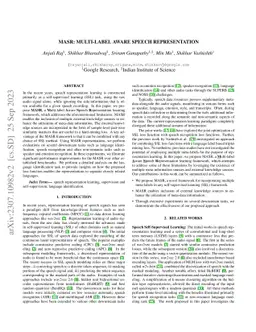 MASR: Multi-label Aware Speech Representation