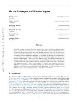 On the Convergence of Bounded Agents