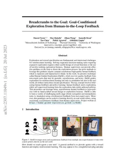 Breadcrumbs to the Goal: Goal-Conditioned Exploration from
  Human-in-the-Loop Feedback