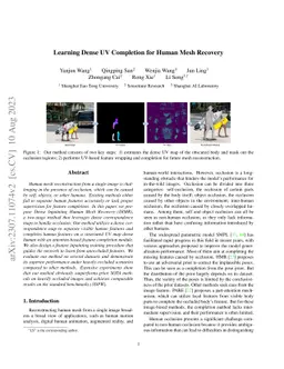 Learning Dense UV Completion for Human Mesh Recovery