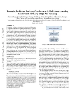 Towards the Better Ranking Consistency: A Multi-task Learning Framework
  for Early Stage Ads Ranking