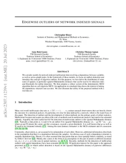 Edgewise outliers of network indexed signals