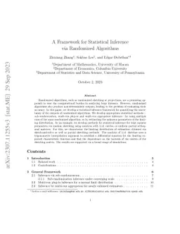 A Framework for Statistical Inference via Randomized Algorithms