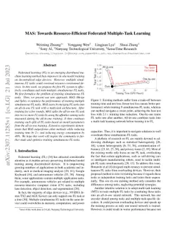 MAS: Towards Resource-Efficient Federated Multiple-Task Learning