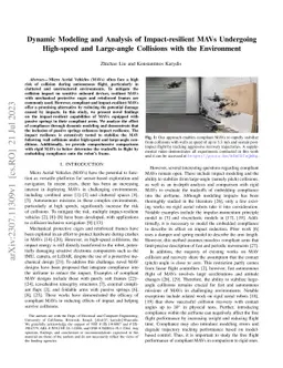 Dynamic Modeling and Analysis of Impact-resilient MAVs Undergoing
  High-speed and Large-angle Collisions with the Environment